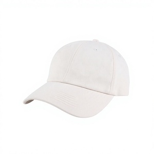 Gorra de Béisbol Blanca de 6 Paneles, Unisex, Ajustable, de Sarga de Algodón Lavada, con Diseño de Puntos/Argyle, Color Sólido Informal para Adultos - Product Image 3