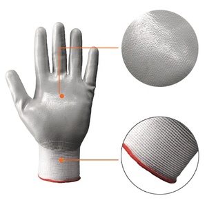 MaxiTough Yüksek Kaliteli En388 4122X Yağ-ve Kimyasal Dayanımlı 13 Gauge Polyester Ucuz Genel Bahçe İşleri Güvenlik Nitril Düz Eldiven Erkekler İçin - Product Image 3