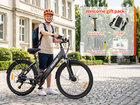 Vélo électrique urbain GALERUN C11PRO 26 pouces, moteur central 250W, cadre à encoche, freins à disque hydrauliques, vélo de banlieue 7 vitesses