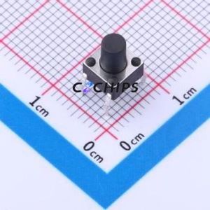 TC-1101DR-8.0H-250 Tactile Switch Through hole-4P,6x6mm Switch Single Pole Single Throw Round Button 2.5N Through Hole - Product Image 1
