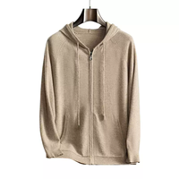 Haut en tricot à capuche zippé à manches raglan et pantalon assorti à taille élastique 100 % cachemire, ensemble deux pièces pour homme, idéal pour se détendre et voyager