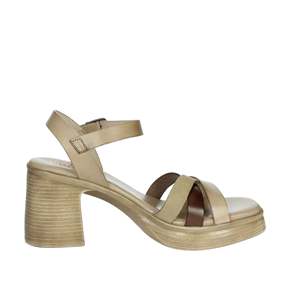 Sandalo con Tacco da Donna Porronet 7060 Taupe con Plateau e Cinturino alla Caviglia - Product Image 4
