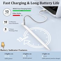 Stylet capacitif actif WENKU WKZP010EA à charge rapide, rejet de la paume, fonction d'inclinaison, pointe remplaçable, 12 heures d'autonomie pour iPad Air