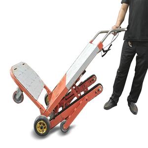 Keranjang pendaki tangga, bermotor dapat dilipat tipe jalur tugas berat bertenaga baterai listrik truk tangan mendaki tangga - Product Image 1