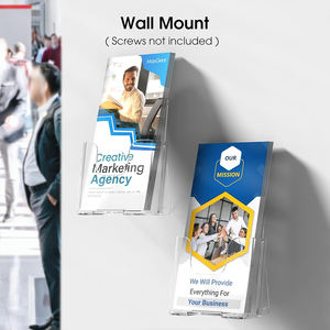 4x9 pollici supporto <span class=keywords><strong>Brochure</strong></span> supporto a parete controsoffitto Organizer per documento libretto - Product Image 2