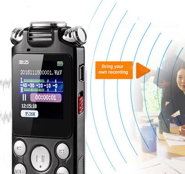 Professional Mini Audio Recorder N3 Voice Activated Digital Voice Recorder 3 Microphones Noise Reduction Multi-language Menu