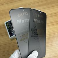 Protection d'écran en verre mat anti-espion ESD, film protecteur trempé pour iPhone 18 17 16 Pro Max 15 13, Redmi, Samsung