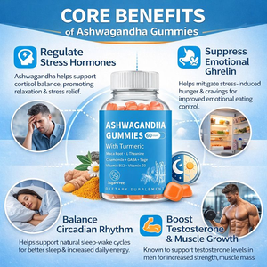 <span class=keywords><strong>Ashwagandha</strong></span> gummies with ขมิ้นชัน | ปราศจากน้ำตาล | ฉลากส่วนตัว OEM | 60จำนวน - Product Image 3