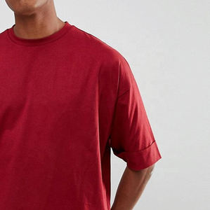 T-shirt Homme 100% Coton Streetwear Décontracté, Coupe Oversize à Épaules Tombantes, T-shirt Vierge Lourd Personnalisable pour Fabricant - Product Image 4