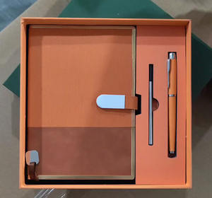 Customized Logo Luxury Business Gift <b>Set</b> Soft-Touch PU Leather Journal <b>Notebook</b> 25.5*17.5*4.5cm High Quality Customizable Color - Product Image 4