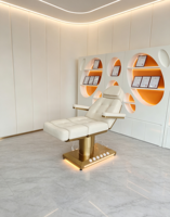 Table de massage électrique de luxe à commande monoposte pour spa et salon, idéale pour esthéticiennes, soins du visage, esthétique et extensions de cils