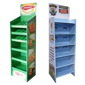 Espositore in cartone pieghevole personalizzato HIC moderno negozio al dettaglio POS cremagliera per pavimenti in cartone ondulato per prodotti Pop - Product Image 3