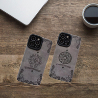 Coques de téléphone antichoc en TPU+PU de luxe vintage de marque pour iPhone 16, style streetwear tendance, vente en gros