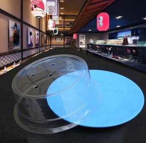 Couvercle en plastique pour <span class=keywords><strong>Sushi</strong></span> Plat Cuisine Outil Buffet Convoyeur Réutilisable Transparent Gâteau Plaque Alimentaire Couverture Restaurant Accessoires - Product Image 2