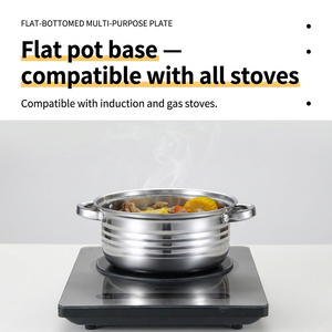 Lot <span class=keywords><strong>de</strong></span> 8 casseroles et poêles en acier inoxydable <span class=keywords><strong>de</strong></span> 16-22 cm, durables, antiadhésives, compatibles induction, pour nouilles, vente en gros usine - Product Image 4
