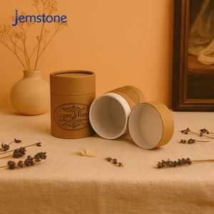 Emballage en tube de carton recyclable pour bougies et bocaux en verre, avec structure écologique - Product Image 3