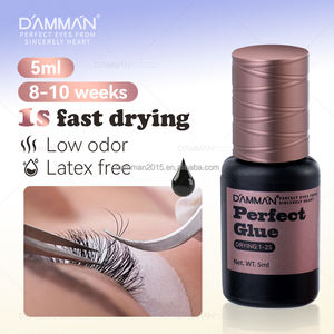 Damman 5ml NO.12 Perfect Glue 1s Adhesivo de extensión de pestañas sensible resistente al agua de secado rápido Pegamento de pestañas de bajo olor de larga duración - Product Image 4