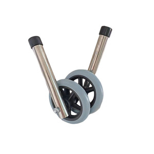 Accessoires pour aides à la marche : Roulettes silencieuses tubulaires à double roue de 22 mm pour la mobilité des personnes âgées - Product Image 5