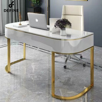 T Simple bureau contemporain blanc avec tiroir bureau à domicile avec tiroirs bureau