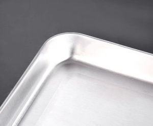 Tùy chỉnh cấp thực phẩm đóng dấu 304 khay thép không gỉ với lỗ Baking Pan tấm vật liệu nhôm khay để nướng - Product Image 3