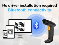Escáner de Códigos de Barras 2D Inalámbrico y con Cable JR-650, 2.4G, Sin Necesidad de Controladores, Lector QR Portátil para Inventario