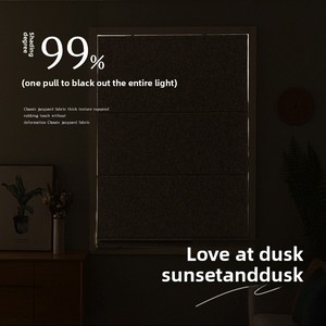 Stores à enroulement romains en polyester, occultants à 100%, style luxe léger, taille personnalisable, pour chambre, salon, baie vitrée et petite fenêtre - Product Image 3