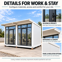 Maison conteneur en panneaux sandwich en acier à assemblage rapide de 20 pieds, bâtiment de bureau modulaire préfabriqué, hôtel contemporain