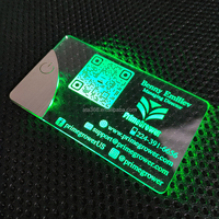 NOUVELLE Carte de visite LED de luxe avec impression colorée, carte de visite en acrylique avec logo lumineux, design professionnel, carte de visite LED
