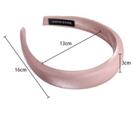 Serre-têtes en satin coréens super brillants de couleur unie pour filles, bandeaux Kpop doux en éponge, serre-têtes épais pour femmes – Vente en gros