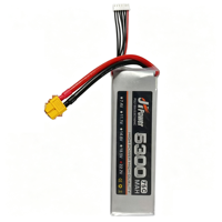 Baterai Lipo 6S 22.2V 5300mAh 75C High Discharge untuk Helikopter RC Kelas 700 Jet EDF 70mm 80mm dan Drone FPV 6S