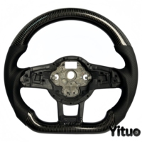 Volant personnalisé en fibre de carbone adapté aux Volkswagen Golf MK7, MK6, MK5 GTI GTD TDI Jetta Passat, Bora, Polo, Sagitar