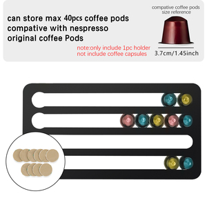 Noir pour <span class=keywords><strong>NESPRESSO</strong></span> Caps Cafétéria Pod Distributeur pour Café Capsules Titulaire Support De Stockage Porta Capsules - Product Image 3