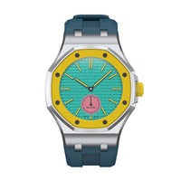 FORWELLENY 15720 Gelang Silikon Model Tali Jam Tangan dengan Pelindung Logam untuk Aksesoris Tali Jam Royal Pop