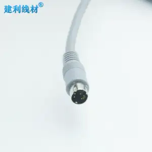 4P S-Video Gray Extension Cable For Vehicle Monitoring System For Reverse Rearview System 15 Meters In Length Camera Cable