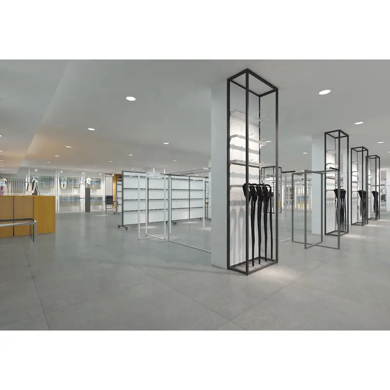 LUX Customized Bespoke Fittings And Display Clothing Shop Cabinet Clothes For Duty Free Store
