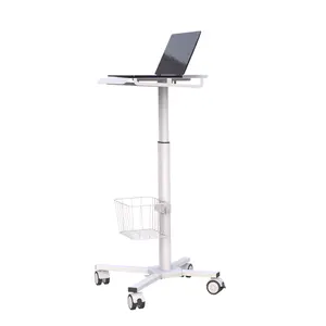 Cart for Laptop Medical Stand with Wheels Gas Spring Height Adjustable Rolling Stand For laptop Trolleys