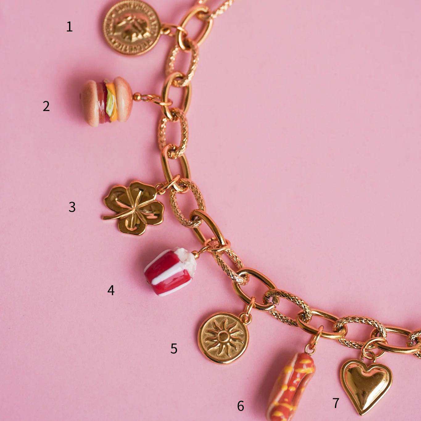 Pendentif petit gâteau doré