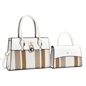 Sacs à main deux pièces mère-fille 2025 – Design simple bicolore en cuir PU avec fermeture éclair – Mode et luxe en polyester - Product Image 5