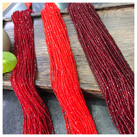 Perles de grenat rouge foncé naturel facettées rondes de 2-3 mm pour la fabrication de bijoux fantaisie DIY, colliers et bracelets