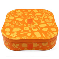 Boîte en métal personnalisée imprimée de qualité alimentaire pour biscuits et gâteaux, idéale pour la boulangerie, les collations et les emballages cadeaux de fêtes