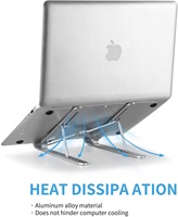 Portable pliable ergonomique en aluminium support pour ordinateur portable Riser réglable support pour ordinateur portable de bureau Compatible bureau à domicile pour tablettes PC