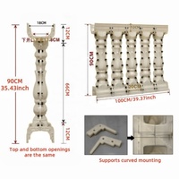 Moules à balustrades et garde-corps en plastique ABS de style européen pour balcons et villas, en béton et ciment, très demandés