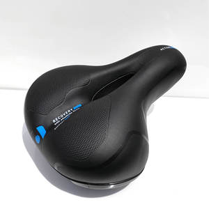 Sillín de Bicicleta de Montaña Ancho, Suave y Cómodo con Orificio Central, Unisex para Adultos, Todas las Estaciones, Negro Azul, Springs Part 988 - Product Image 1