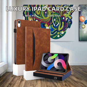 Étui de protection <span class=keywords><strong>pour</strong></span> <span class=keywords><strong>tablette</strong></span> avec support de portefeuille en cuir PU de luxe, étui de <span class=keywords><strong>tablette</strong></span> antichoc avec <span class=keywords><strong>coque</strong></span> de portefeuille, porte-stylet - Product Image 2