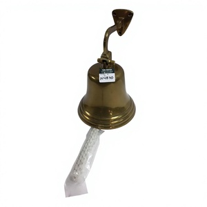 Lacquered Coating <b>Brass</b> Antique <b>Bell</b> Nautical Style <b>Brass</b> Ship <b>Bells</b> For Wedding Occasion Other Home Accessories Decorative Item - Product Image 1