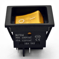 Interrupteur à bascule à LED avec protection, bouton poussoir marche/arrêt, interrupteur à bascule KCD4