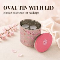 Boîtes d'emballage classiques en étain ovales personnalisées de haute qualité avec logo pour biscuits, thé, bonbons, cosmétiques