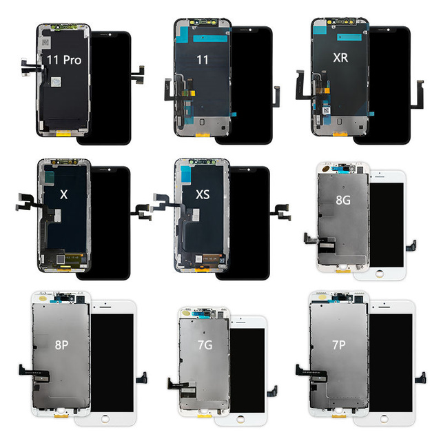 Incell DIY Repair Full Assembly Lcd Display Touch Digitizer for iPhone 12pm 13pm 14pm 15pm 16pm 17pm Home Button Not Included