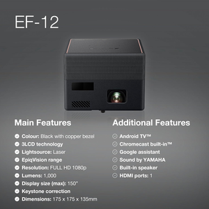 EF-12 1080P, 1,000 ลูเมนส์, ระบบเสียงยามาฮ่า, รองรับ HDR, ฉายภาพได้ขนาด 150 นิ้ว - Product Image 4