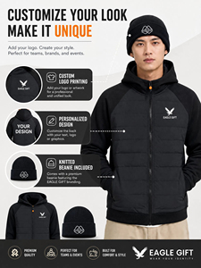 Sudadera con Capucha y Cremallera para Hombre, Ligera, Estilo Urbano, Diseñada para Uso Diario, Entrenamiento y Moda - Product Image 5